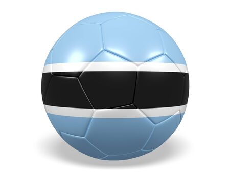 Football/soccer ball with a flag for Botswanaの写真素材