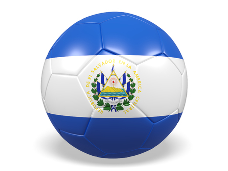 Football/soccer ball with a flag for El Salvadorの写真素材