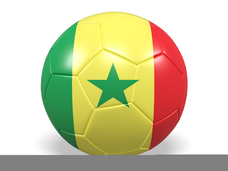Football/soccer ball with a flag for Senegalの写真素材