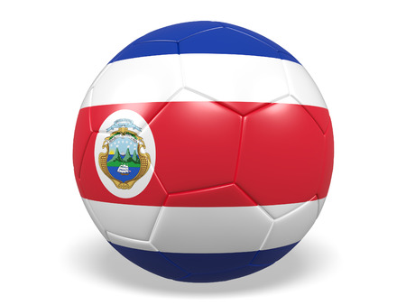 Football/soccer ball with a flag for Costa Ricaの写真素材