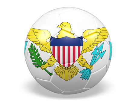 Football/soccer ball with a flag for United States Virgin Islandsの写真素材