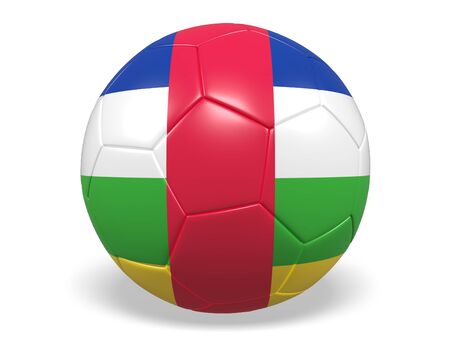 Football/soccer ball with a flag for Central African Republicの写真素材