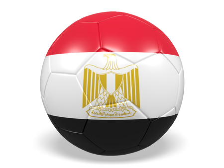 Football/soccer ball with a flag for Egyptの写真素材