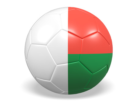 Football/soccer ball with a flag for Madagascarの写真素材