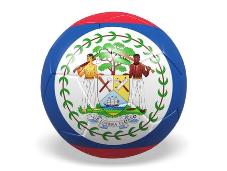 Football/soccer ball with a flag for Belizeの写真素材