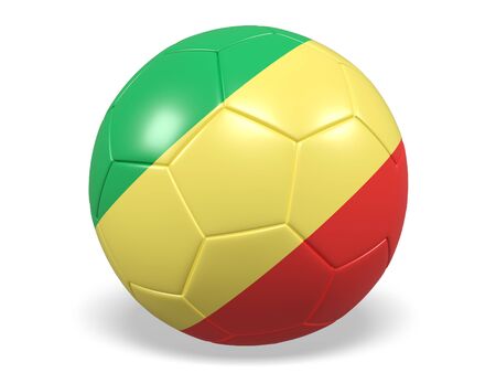 Football/soccer ball with a flag for Republic of the Congoの写真素材