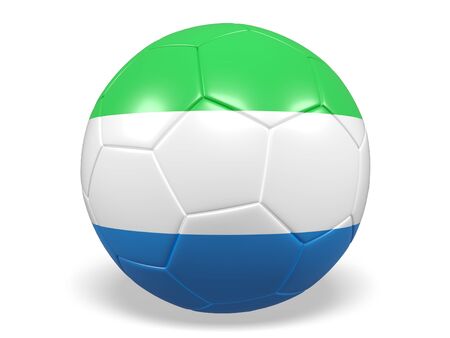 Football/soccer ball with a flag for Sierra Leoneの写真素材