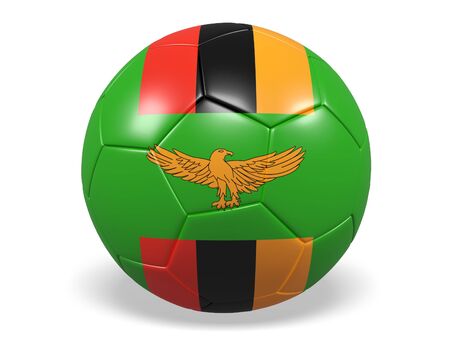 Football/soccer ball with a flag for Samdiaの写真素材