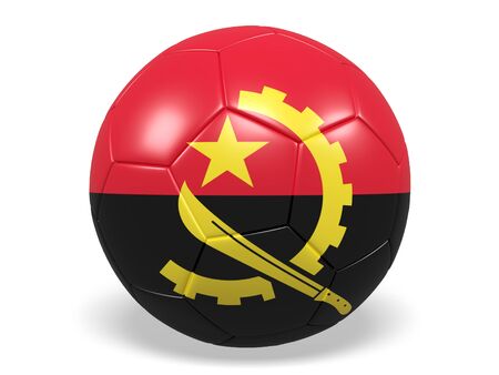 Football/soccer ball with a flag for Angolaの写真素材