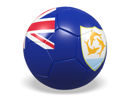 Football/soccer ball with a flag for Anguillaの写真素材