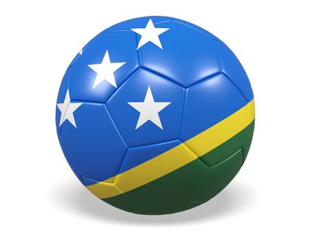 Football/soccer ball with a flag for Solomon Islandsの写真素材