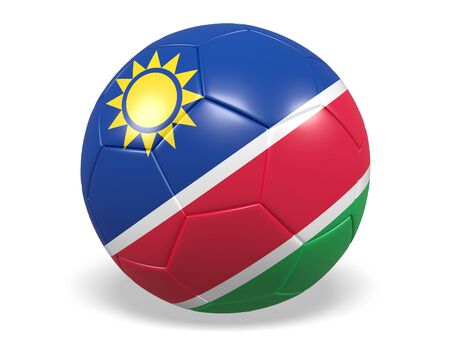 Football/soccer ball with a flag for Namibiaの写真素材