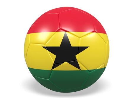 Football/soccer ball with a flag for Ghanaの写真素材