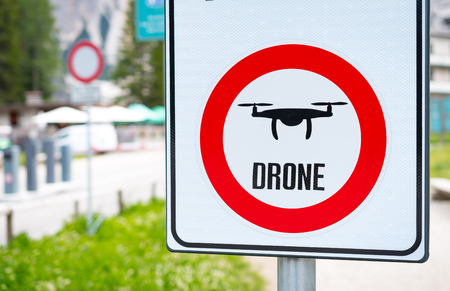 No drones allowed signの写真素材
