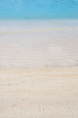 beautiful three layer view on beach and tropical sea coast lineの写真素材
