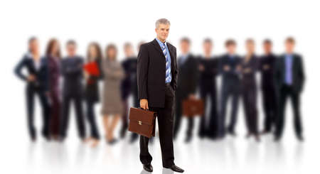 Group of business people. Isolated over white background の写真素材