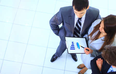 Group of business people planning work in office