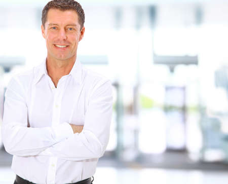 Smiling middle aged business manの写真素材