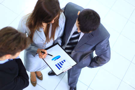 Group of business people planning work in officeの写真素材