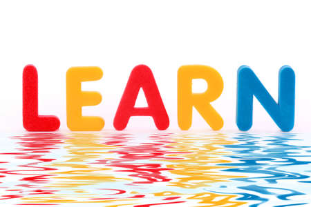 word learn isolated on white backgroundの写真素材