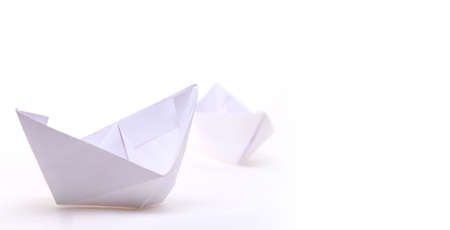 Three paper ships isolated on white
の写真素材