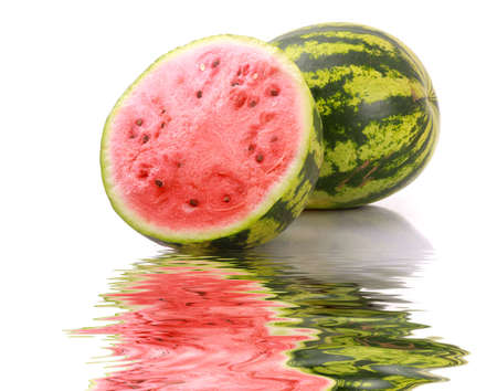 healthy green lime fruit, isolated on white, copy spaceの写真素材