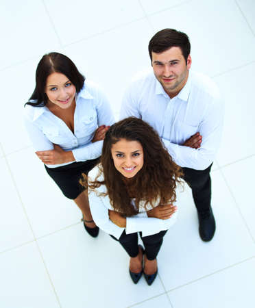 Top view of business people
