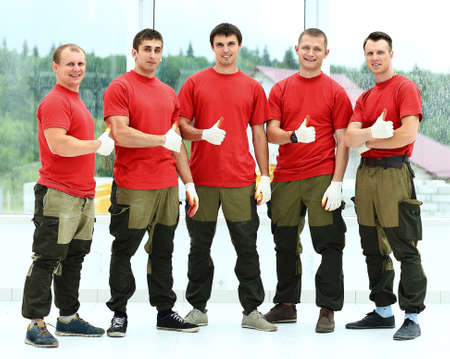 Group of professional industrial workersの写真素材