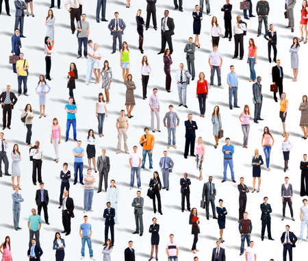 Group of business people. Isolated over white backgroundの写真素材