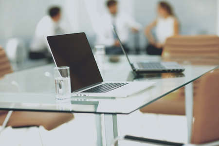 Working process in a modern officeの写真素材