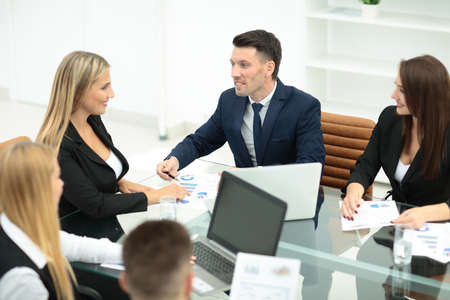 Business people collaborating at the  table