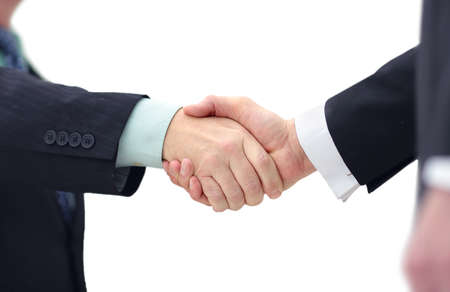 Closeup of handshake as a sign of successful cooperation and interestの写真素材