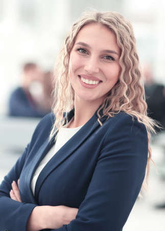 Portrait of happy smiling  business womanの写真素材