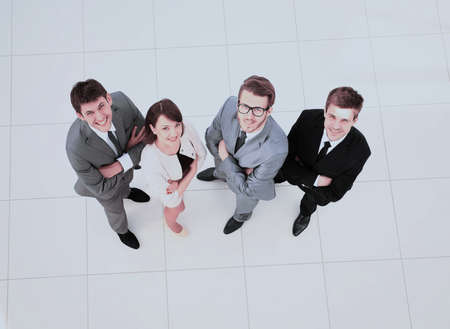 concept of trust:successful business team is standing in the midの写真素材