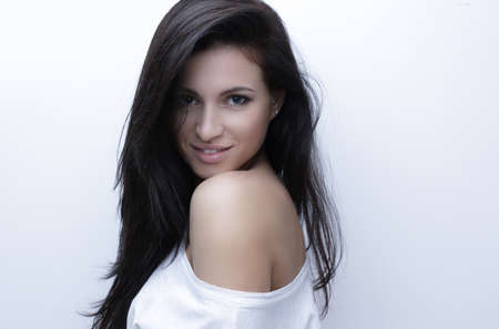 portrait of a modern stylish young woman.の写真素材