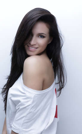 Portrait of a stylish young woman.の写真素材