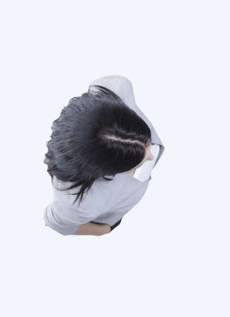 modern woman. in full growth. view from above. business concept.の写真素材