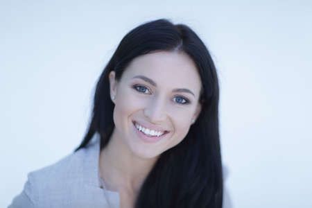 close-up face of a successful young woman.