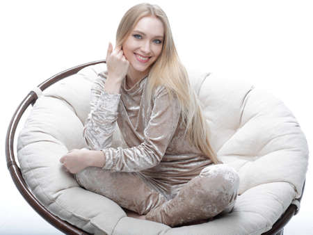 Close-up portrait of a charming young womanの写真素材