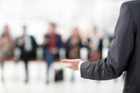 business background. the blurred image of the office. the business concept.の写真素材