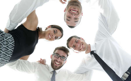 closeup.bottom view.successful business teamの写真素材