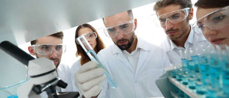 group of pharmacists working in the laboratory.の写真素材