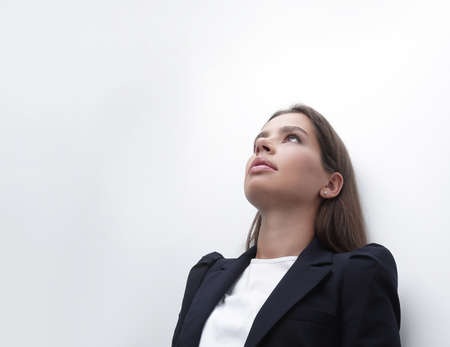 closeup.confident young womanの写真素材