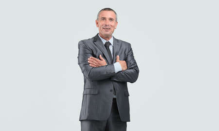 portrait in full growth. successful smiling businessman.
