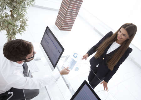 Business people in modern officeの写真素材