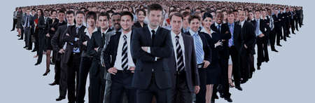 Group of smiling business people. Businessman and woman team.
