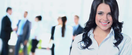 Portrait of a business woman looking happy and smiling
