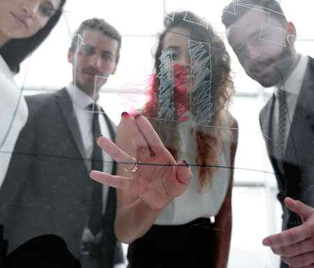 bottom view.business team discussingの写真素材