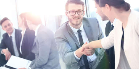 Business People Meeting Discussion Corporate Handshake Concept