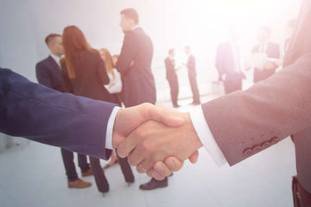 Business handshake. Business handshake and business people conceの写真素材